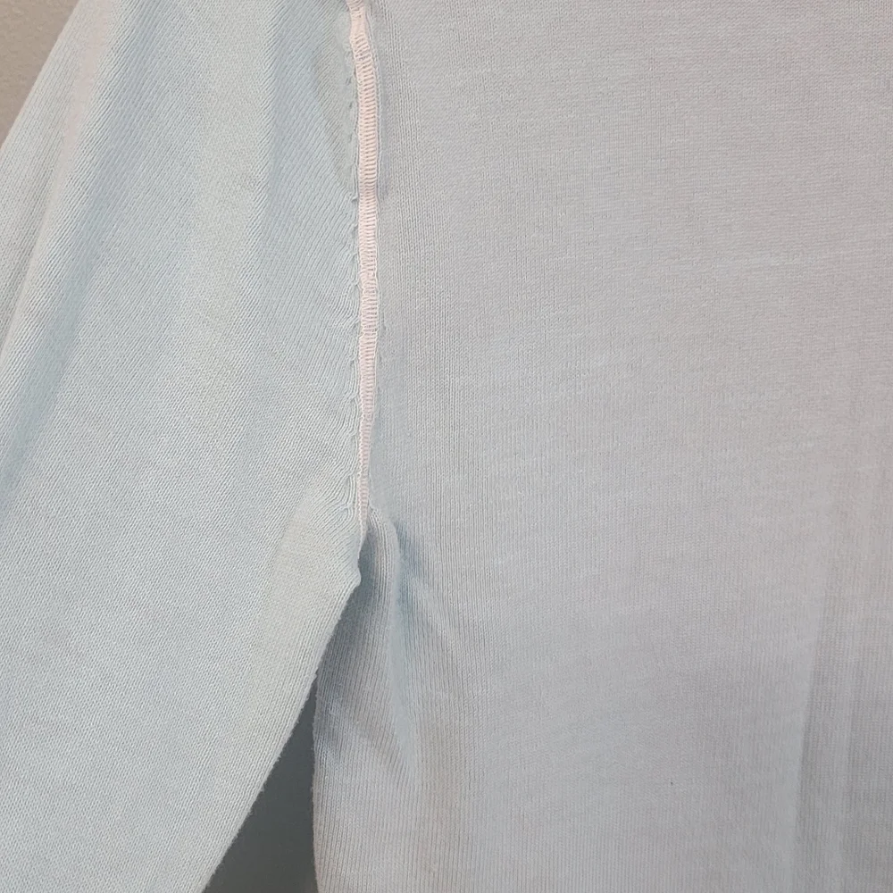 Lulu-B Womens Coastal Nautical Beachy Crewneck‎ 3/4 Sleeve Sweater Size Small